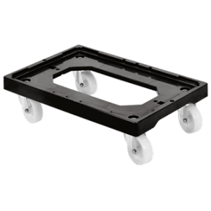 Socle pour caisse alimentaire 4 roues